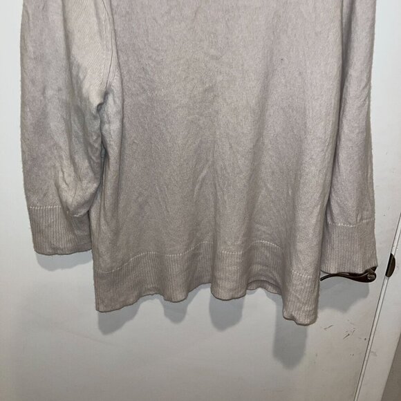 J.Crew Wool Cashmere Womens Cream Sweater 2X Cozy Long Sleeve Relaxed Fit - Picture 4 of 9